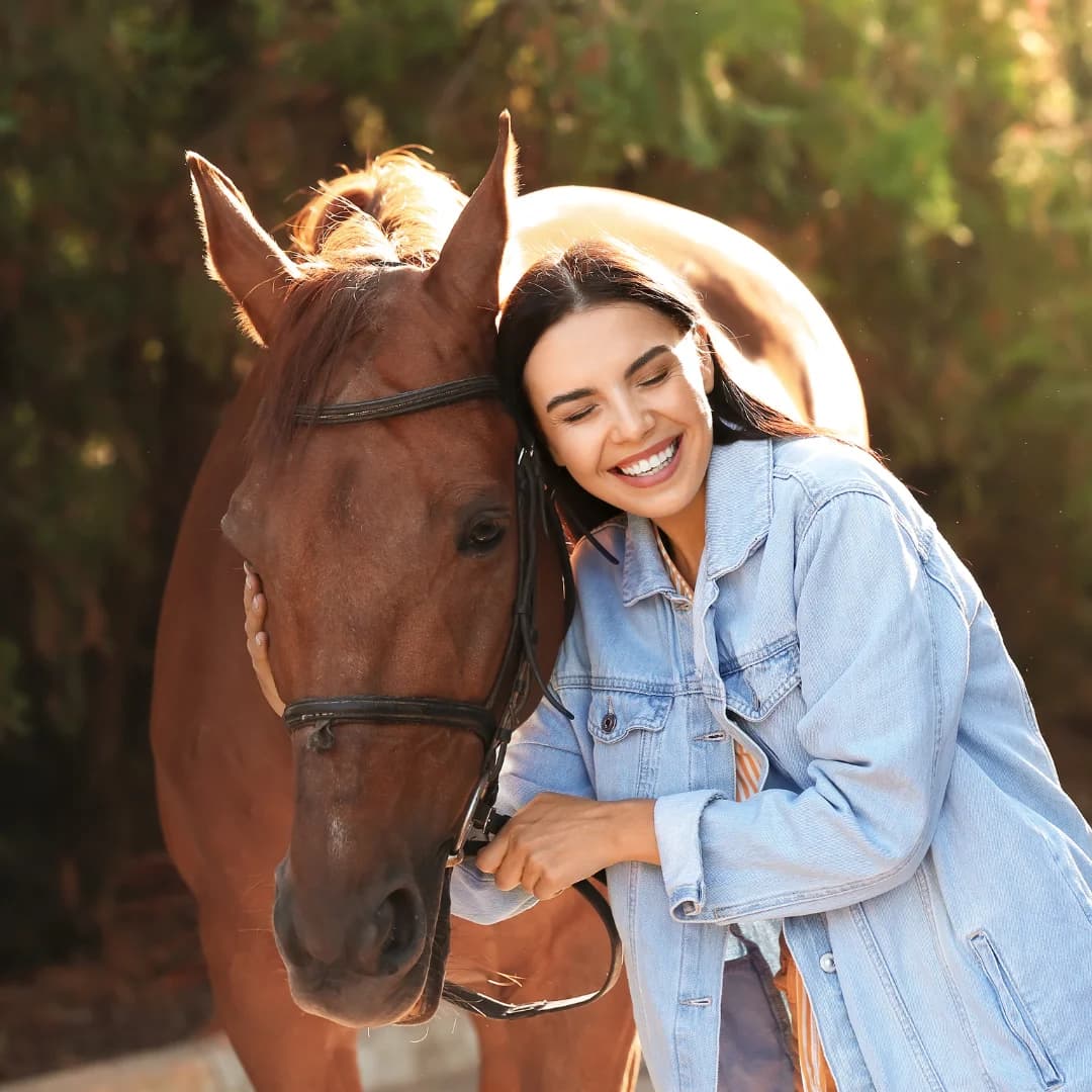 Person receiving Equibox delivery